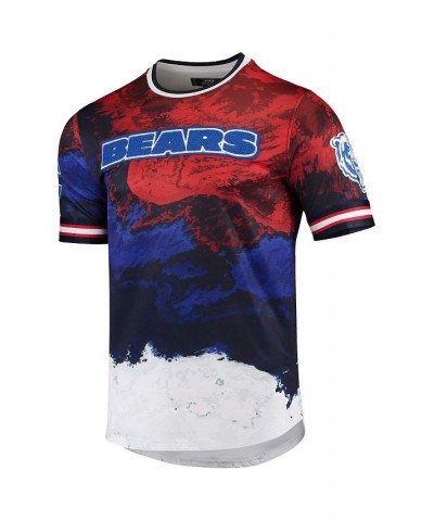 Men's Navy, Red Chicago Bears Americana Dip-Dye T-shirt $36.66 T-Shirts