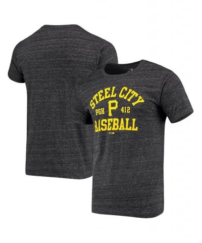 Men's Branded Heathered Black Pittsburgh Pirates Steel City Baseball Tri-Blend T-shirt $24.00 T-Shirts