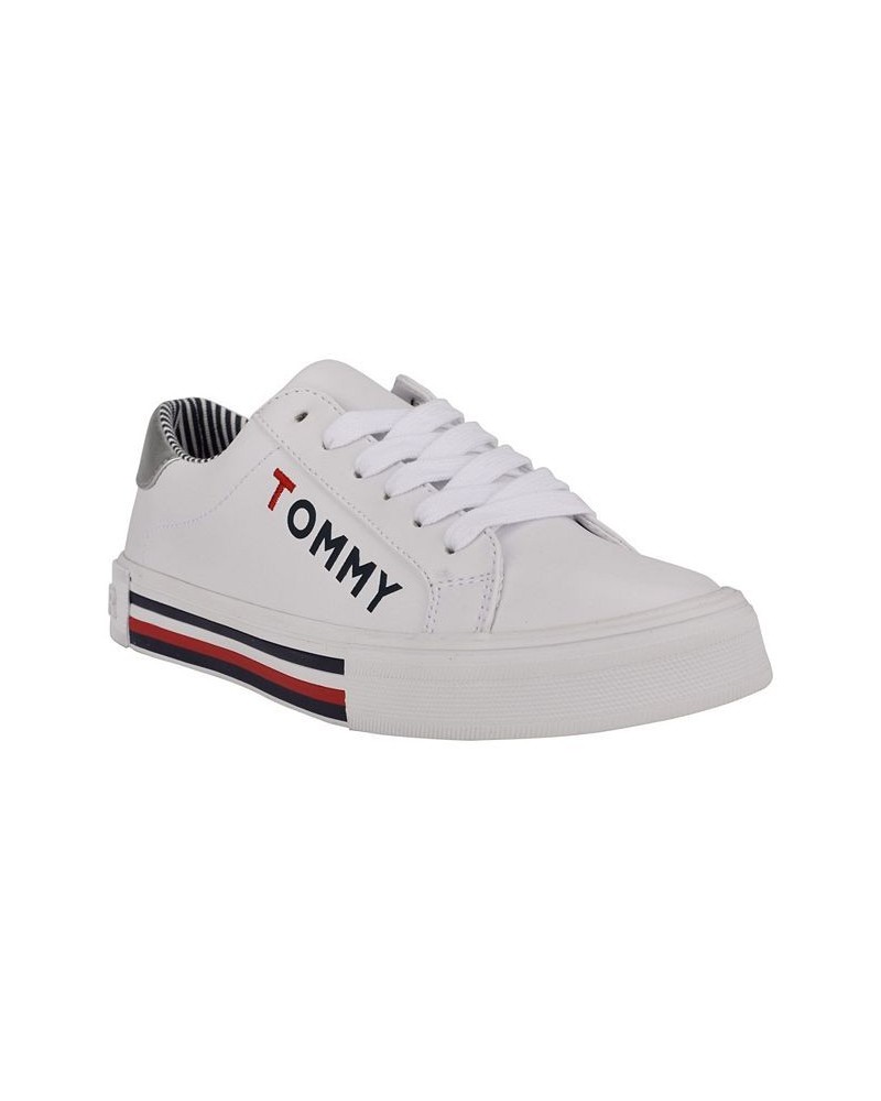 Women's Kery Lace Up Sneakers White $36.34 Shoes