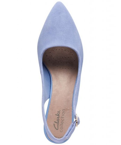 Women's Kataleyna Step Slingback Pumps Blue $38.15 Shoes