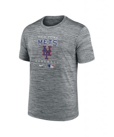 Men's Anthracite New York Mets Authentic Collection Velocity Practice Space-Dye Performance T-shirt $23.39 T-Shirts