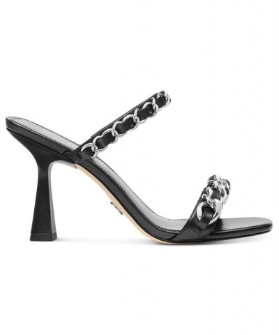 Women's Clara Slip-On Chain Sandals Black $56.10 Shoes