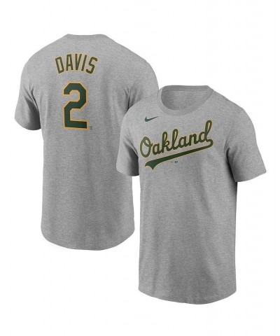 Men's Khris Davis Heathered Gray Oakland Athletics Name and Number Team T-shirt $21.15 T-Shirts
