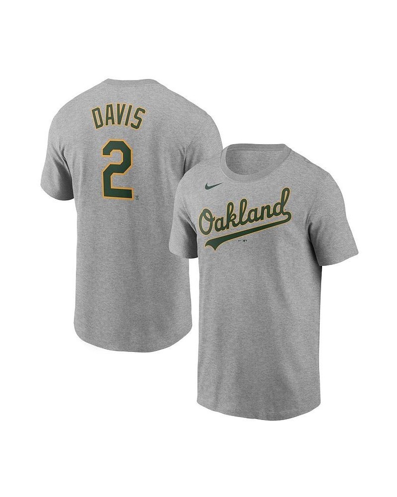 Men's Khris Davis Heathered Gray Oakland Athletics Name and Number Team T-shirt $21.15 T-Shirts