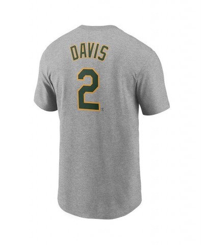 Men's Khris Davis Heathered Gray Oakland Athletics Name and Number Team T-shirt $21.15 T-Shirts