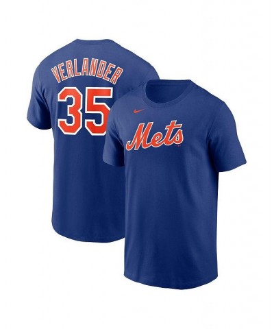 Men's Justin Verlander Royal New York Mets 2023 Name and Number T-shirt $21.50 T-Shirts