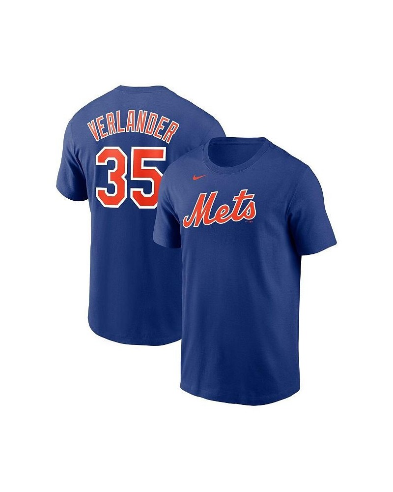 Men's Justin Verlander Royal New York Mets 2023 Name and Number T-shirt $21.50 T-Shirts