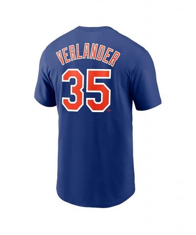 Men's Justin Verlander Royal New York Mets 2023 Name and Number T-shirt $21.50 T-Shirts