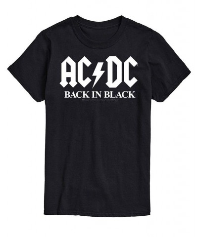 Men's ACDC Back In Black T-shirt Black $16.80 T-Shirts