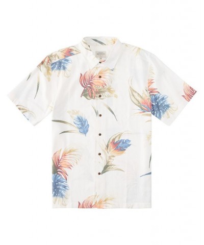 Quiksilver Men's Rainbow Floral Printed Shirt Antique White $41.58 Shirts