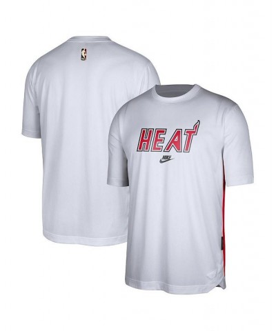 Men's White, Red Miami Heat Hardwood Classics Pregame Warmup Shooting Performance T-shirt $28.61 T-Shirts