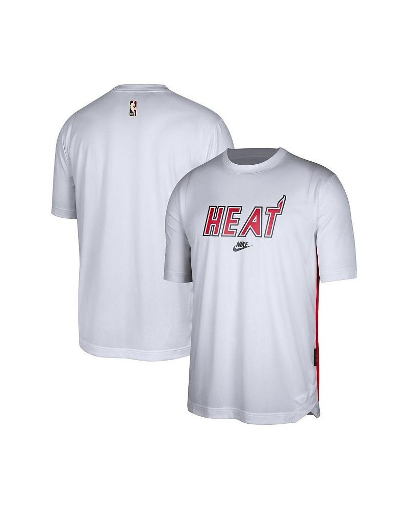 Men's White, Red Miami Heat Hardwood Classics Pregame Warmup Shooting Performance T-shirt $28.61 T-Shirts