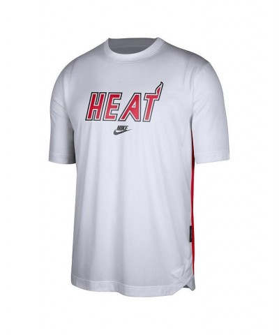 Men's White, Red Miami Heat Hardwood Classics Pregame Warmup Shooting Performance T-shirt $28.61 T-Shirts