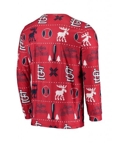 Men's Red St. Louis Cardinals Ugly Pajama Set $38.49 Pajama