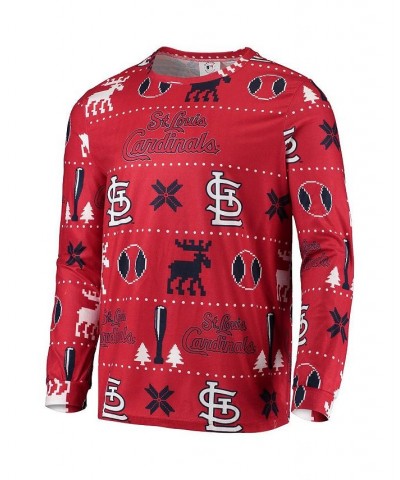 Men's Red St. Louis Cardinals Ugly Pajama Set $38.49 Pajama