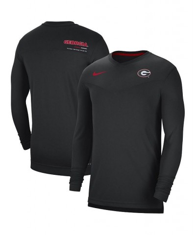 Men's Black Georgia Bulldogs 2022 Coach Performance Long Sleeve V-Neck T-shirt $35.09 T-Shirts