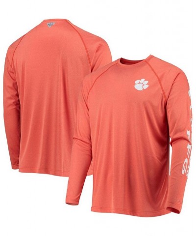 Men's Orange Clemson Tigers PFG Terminal Tackle Omni-Shade Long Sleeve T-shirt $17.20 T-Shirts