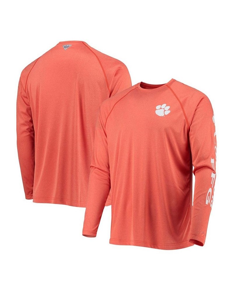 Men's Orange Clemson Tigers PFG Terminal Tackle Omni-Shade Long Sleeve T-shirt $17.20 T-Shirts