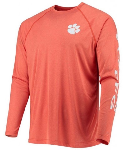 Men's Orange Clemson Tigers PFG Terminal Tackle Omni-Shade Long Sleeve T-shirt $17.20 T-Shirts