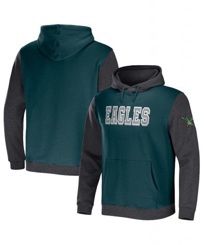 Men's NFL x Darius Rucker Collection by Midnight Green, Charcoal Philadelphia Eagles Colorblock Pullover Hoodie $35.18 Sweats...