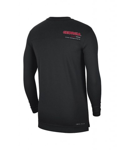 Men's Black Georgia Bulldogs 2022 Coach Performance Long Sleeve V-Neck T-shirt $35.09 T-Shirts