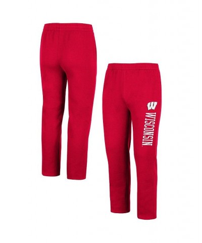 Men's Red Wisconsin Badgers Fleece Pants $25.30 Pants