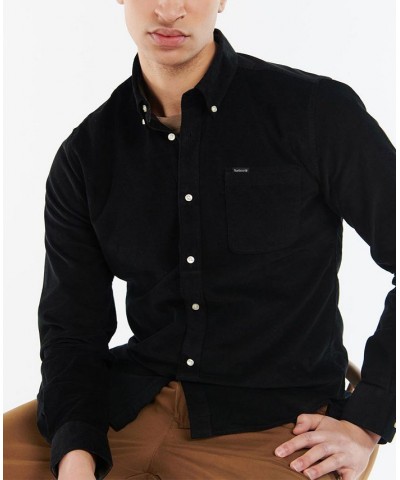 Men's Ramsey Tailored-Fit Corduroy Shirt Black $30.78 Shirts