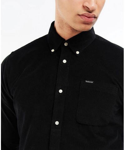 Men's Ramsey Tailored-Fit Corduroy Shirt Black $30.78 Shirts