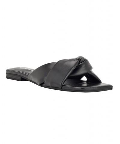 Women's Marita Casual Slip-on Flat Sandals Black $38.27 Shoes