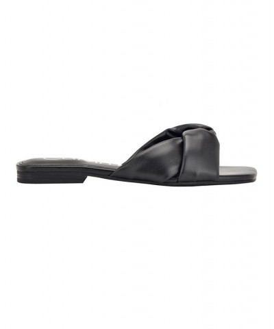 Women's Marita Casual Slip-on Flat Sandals Black $38.27 Shoes