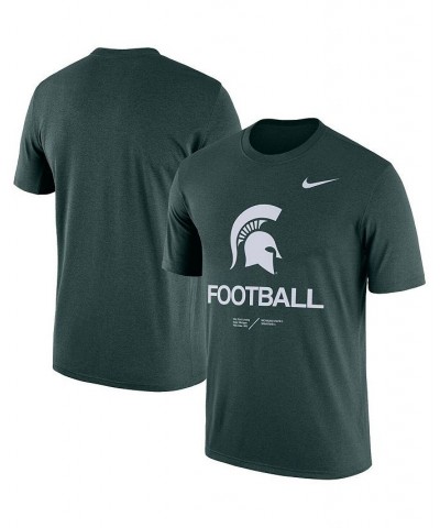 Men's Heathered Green Michigan State Spartans Team Football Legend T-shirt $19.80 T-Shirts