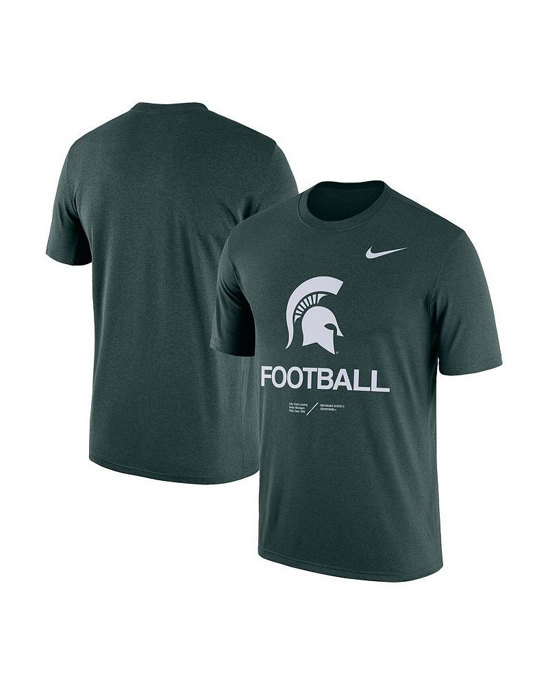 Men's Heathered Green Michigan State Spartans Team Football Legend T-shirt $19.80 T-Shirts