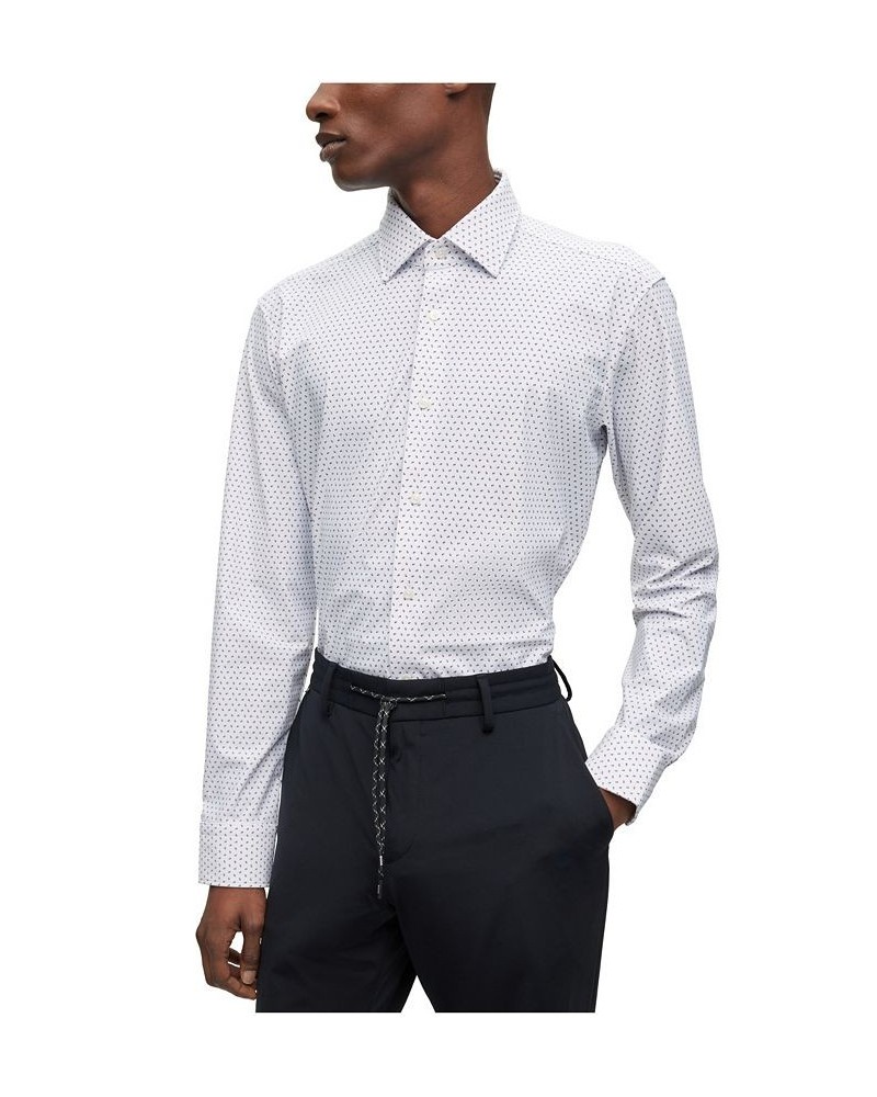 Men's Printed Performance-Stretch Jersey Regular-Fit Dress Shirt White $51.80 Dress Shirts