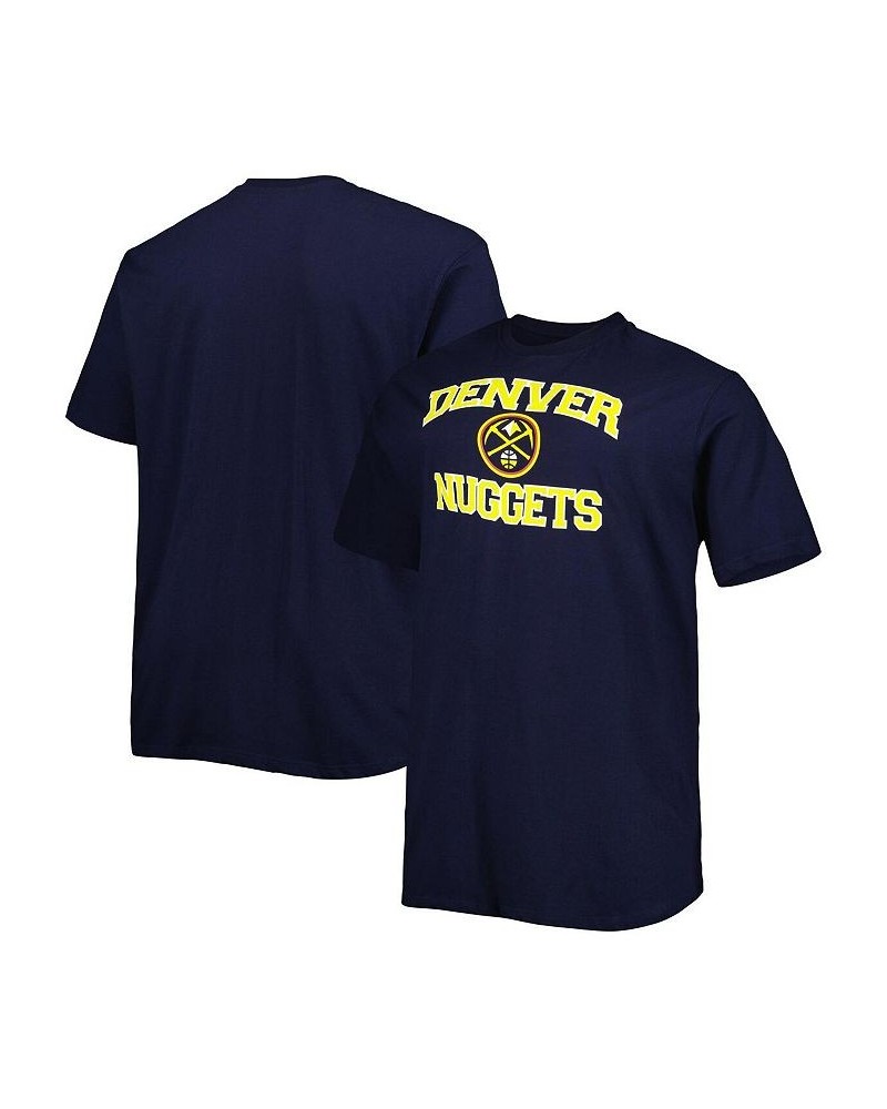 Men's Navy Denver Nuggets Big and Tall Heart and Soul T-shirt $21.00 T-Shirts