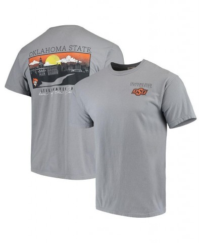 Men's Gray Oklahoma State Cowboys Team Comfort Colors Campus Scenery T-shirt $18.06 T-Shirts