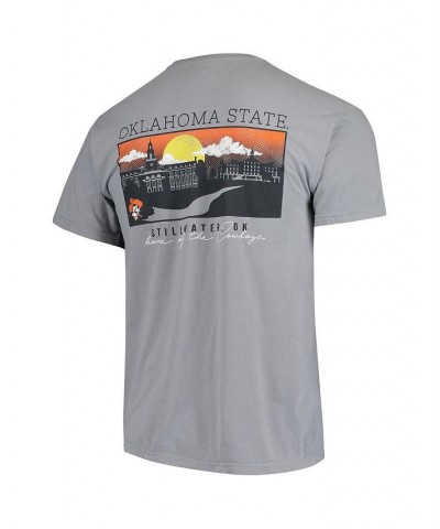 Men's Gray Oklahoma State Cowboys Team Comfort Colors Campus Scenery T-shirt $18.06 T-Shirts