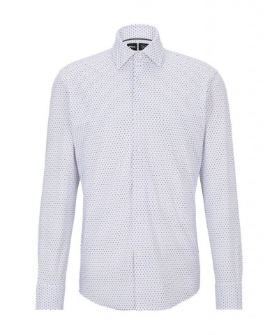 Men's Printed Performance-Stretch Jersey Regular-Fit Dress Shirt White $51.80 Dress Shirts