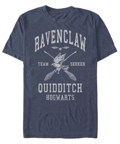 Men's Ravenclaw Seeker Short Sleeve Crew T-shirt Blue $15.40 T-Shirts