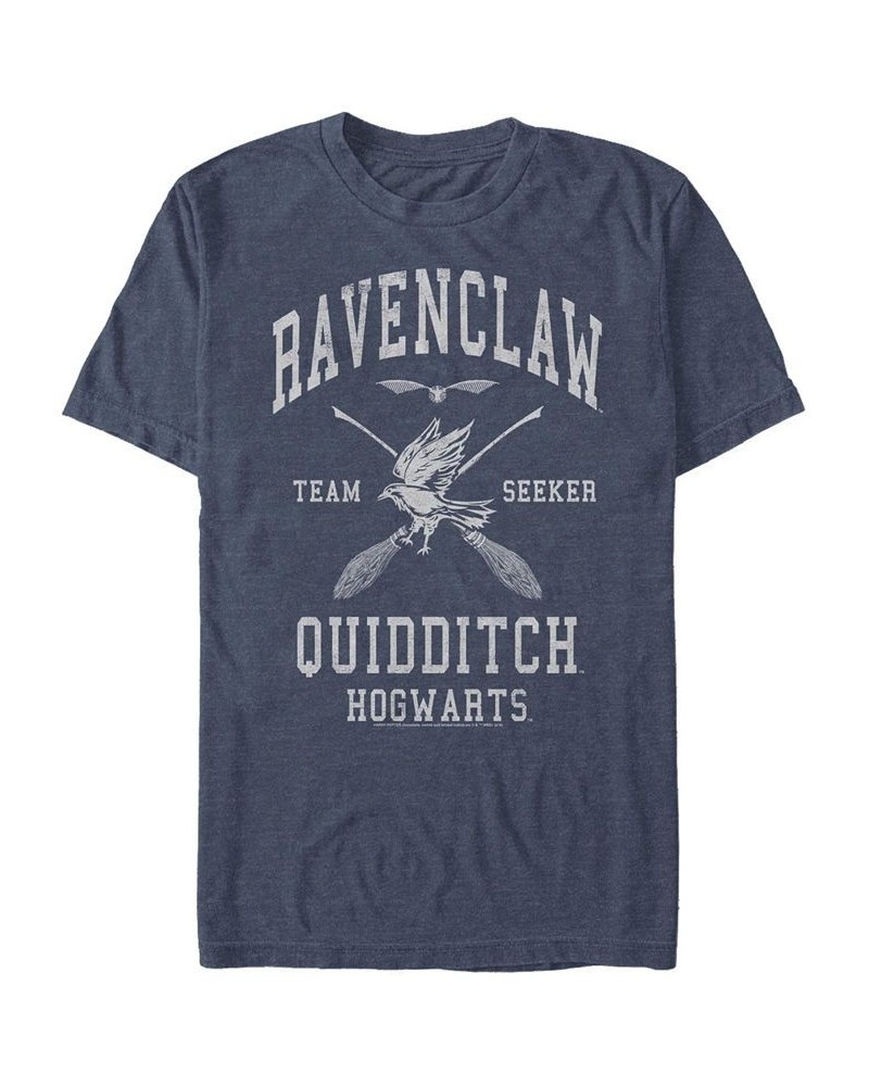 Men's Ravenclaw Seeker Short Sleeve Crew T-shirt Blue $15.40 T-Shirts