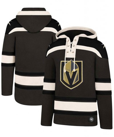 Men's Charcoal, Black Vegas Golden Knights Superior Lacer Pullover Hoodie $54.99 Sweatshirt