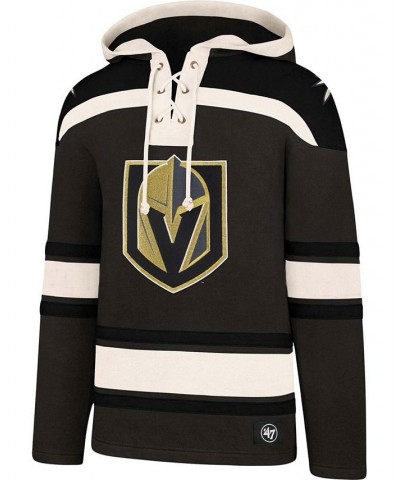 Men's Charcoal, Black Vegas Golden Knights Superior Lacer Pullover Hoodie $54.99 Sweatshirt