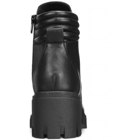 Ruthee Lug Sole Booties Black $23.96 Shoes