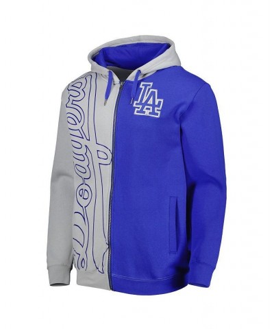 Men's Royal and White Los Angeles Dodgers Fleece Full-Zip Hoodie $45.50 Sweatshirt