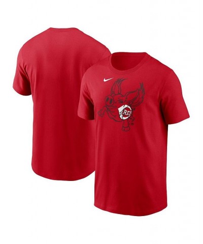 Men's Red Cincinnati Reds Flying Pig Local Team T-shirt $18.45 T-Shirts