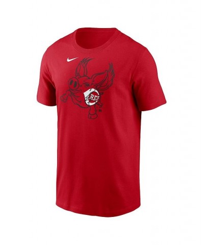 Men's Red Cincinnati Reds Flying Pig Local Team T-shirt $18.45 T-Shirts