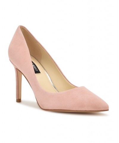 Women's Ezra Stiletto Pointy Toe Dress Pumps Pink $46.53 Shoes