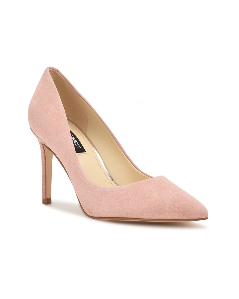 Women's Ezra Stiletto Pointy Toe Dress Pumps Pink $46.53 Shoes