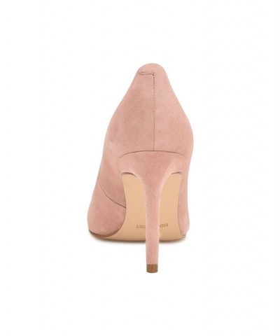 Women's Ezra Stiletto Pointy Toe Dress Pumps Pink $46.53 Shoes