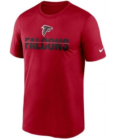 Men's Big and Tall Red Atlanta Falcons Legend Microtype Performance T-shirt $18.90 T-Shirts