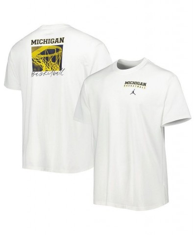 Men's Brand White Michigan Wolverines Basketball Movement Max90 T-shirt $29.49 T-Shirts